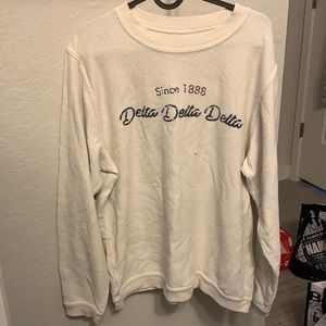 Tri delta long sleeve wool fabric